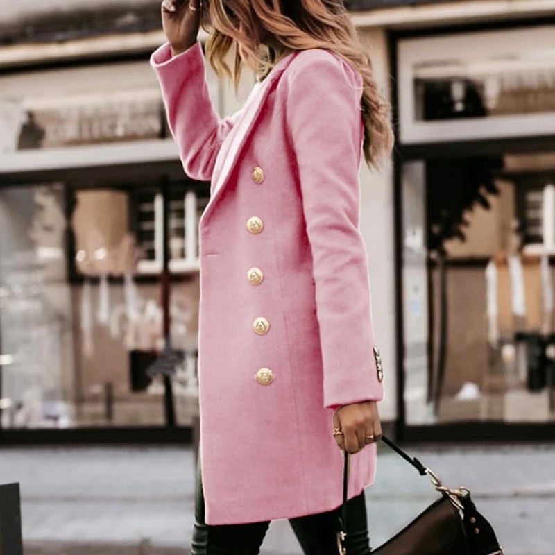 Wool Coat Peacoat - Womens Fall Winter Wool Coats Double