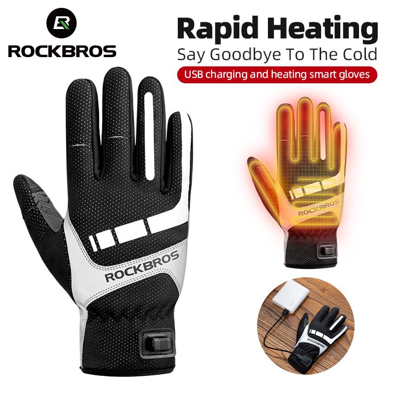 Touch Screen Gloves - ROCKBROS Heated Winter Glove Cycling Gloves