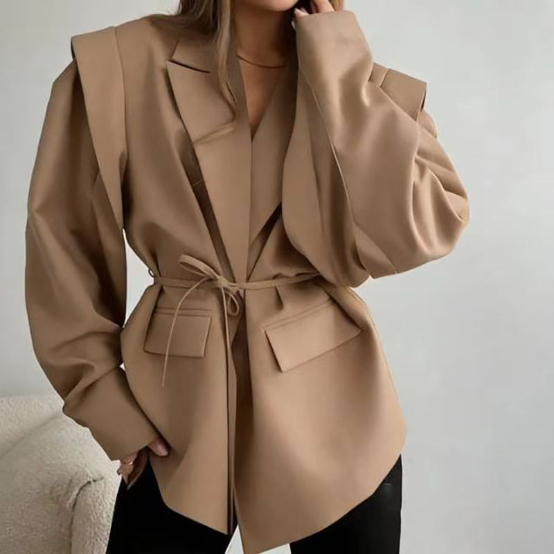 Down Jacket Packable - Oversized Blazer Jacket Women Casual Solid