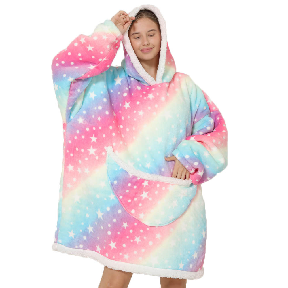 Lazy Hoodie Blanket Oversized  - Sherpa Hoodie Fleece 评论和价格