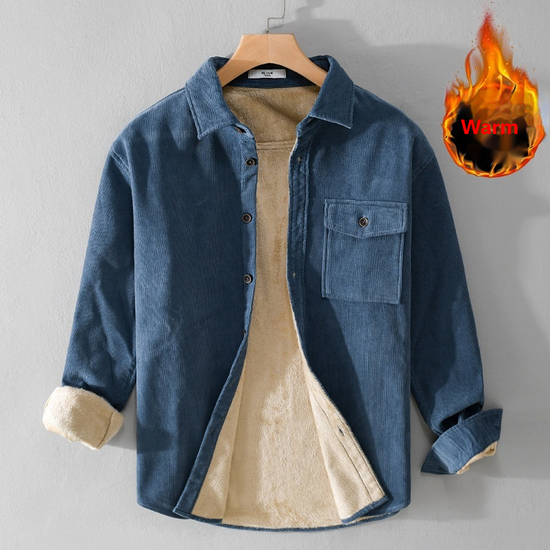 Men's Corduroy Shirt Jacket He - Flannel Shirt Lined 评论和价格