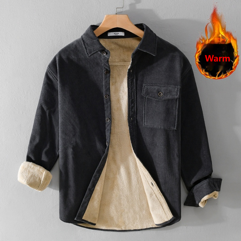 Men's Corduroy Shirt Jacket He - Flannel Shirt Lined 评论和价格