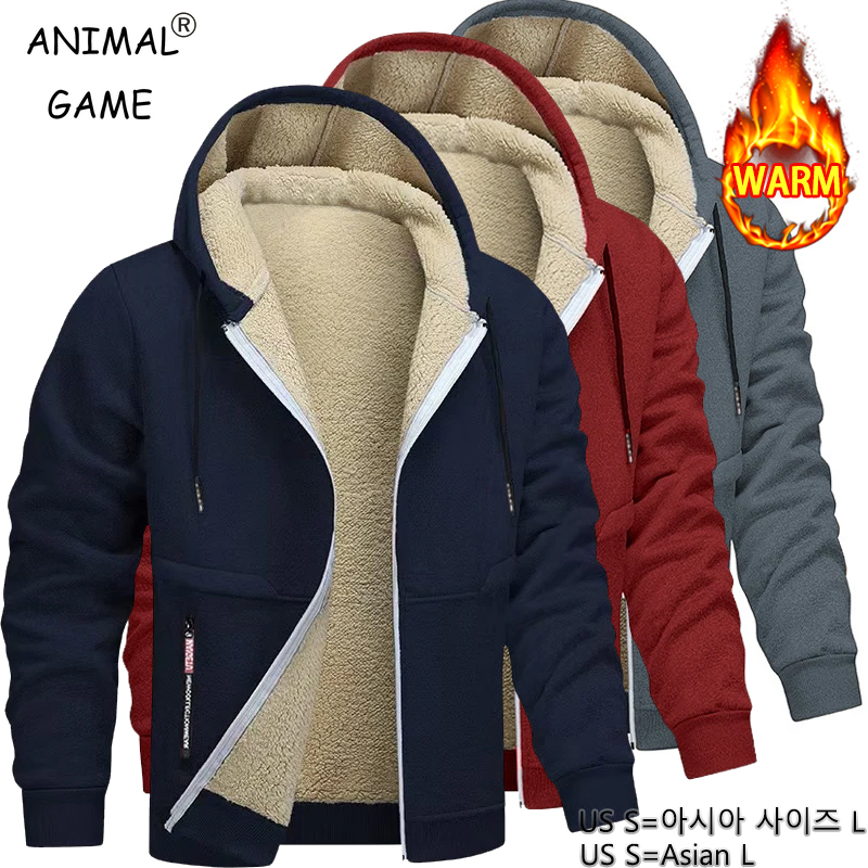 Animal Game Mens Casual Hooded - Sherpa Hoodie Fleece 评论和价格