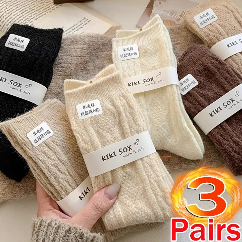 3pairs Cashmere Wool Socks for - Thermal Sock Wool 评论和价格