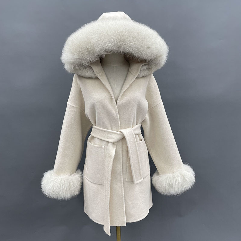 MISSJANEFUR Wool Coat with Rea - Wool Coat Peacoat 评论和价格