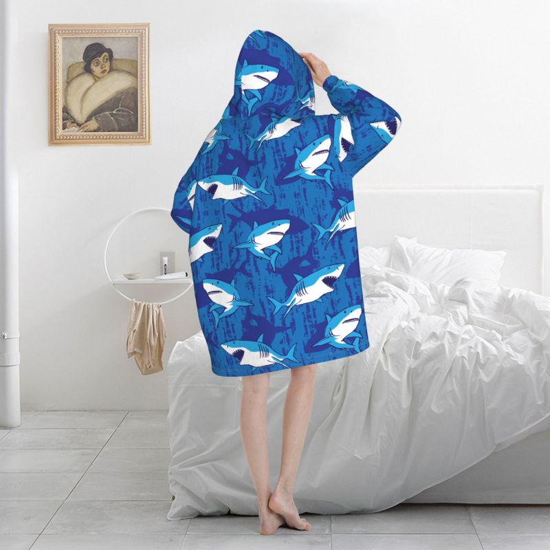 Wearable Blanket Hoodie Cartoo - Sherpa Hoodie Fleece 评论和价格