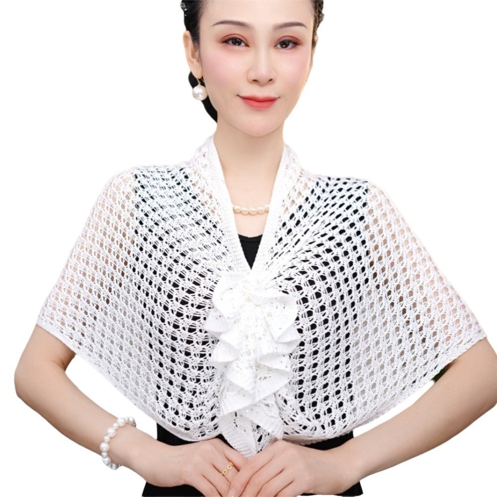 Sparkly Design Hollow Out Card - Shawl Wrap Winter 评论和价格