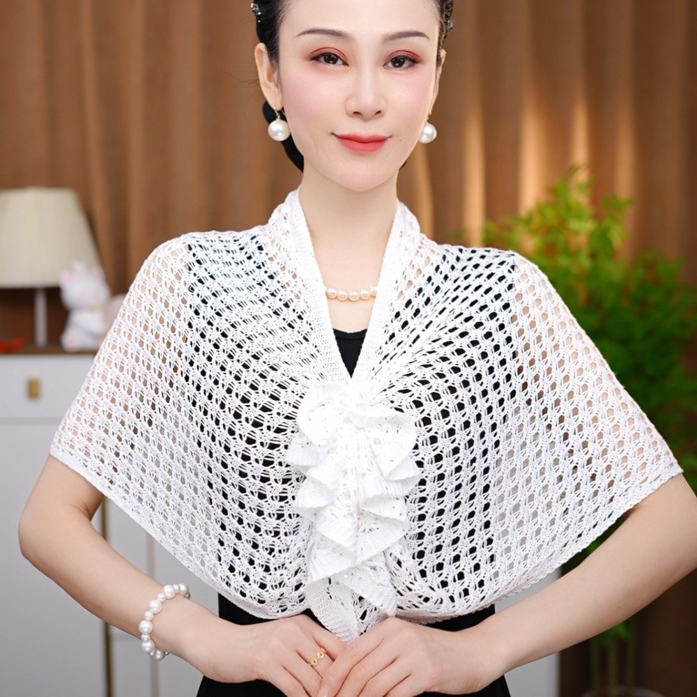 Sparkly Design Hollow Out Card - Shawl Wrap Winter 评论和价格