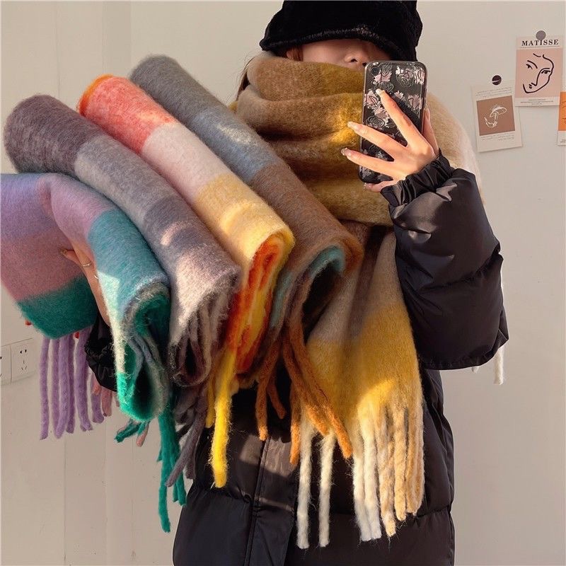 2025New Winter Thick Warm Scar - Cashmere Pashmina Wrap 评论和价格