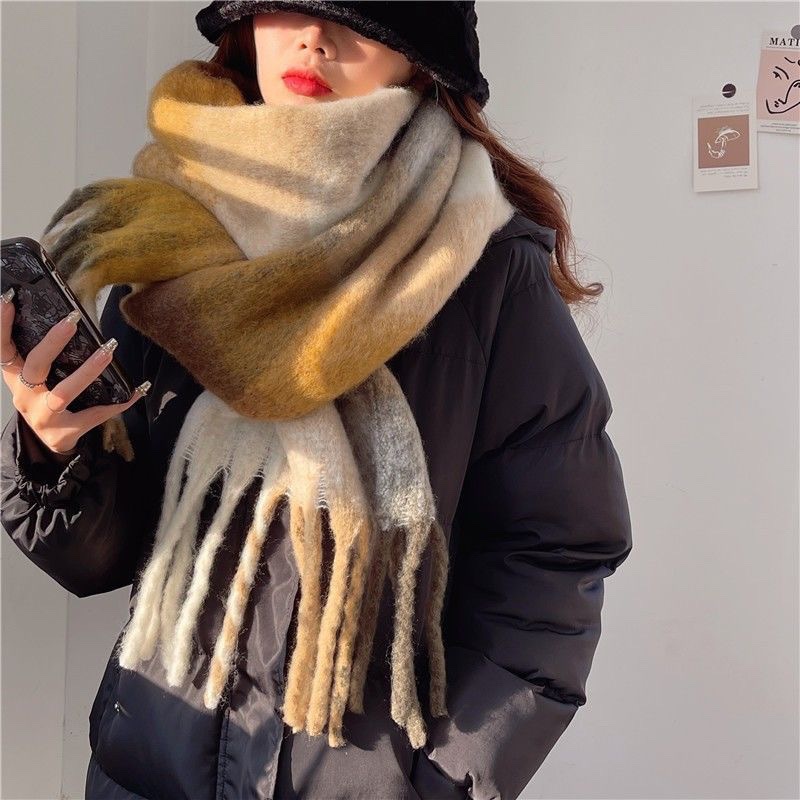 2025New Winter Thick Warm Scar - Cashmere Pashmina Wrap 评论和价格