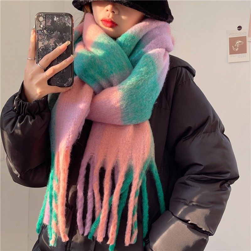 2025New Winter Thick Warm Scar - Cashmere Pashmina Wrap 评论和价格