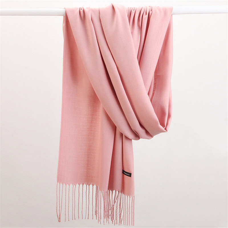 Fashion Solid Color 2023 Women - Cashmere Pashmina Wrap 评论和价格