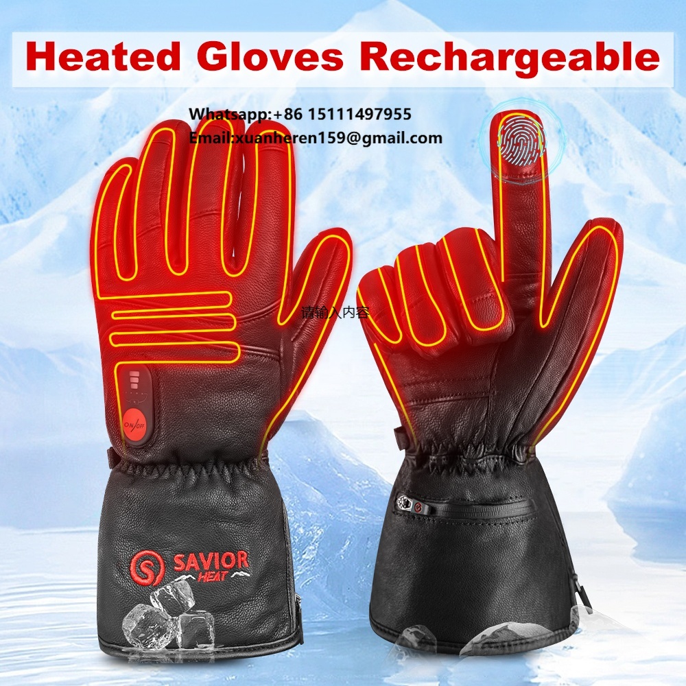 Heated Leather Gloves Men Wome - Touch Screen Gloves 评论和价格