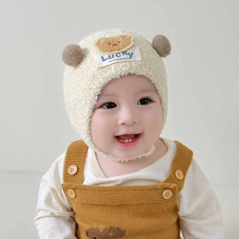 Cute Bear Baby Ear Protection  - Knit Beanie Hat Warm 评论和价格