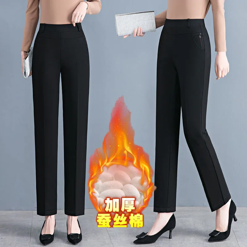 Straight-leg Pants Female Fall - Corduroy Pant Warm 评论和价格