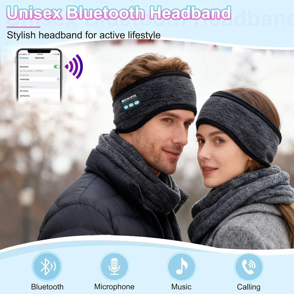 Wireless Bluetooth Headphones  - Winter Headband Fleece 评论和价格