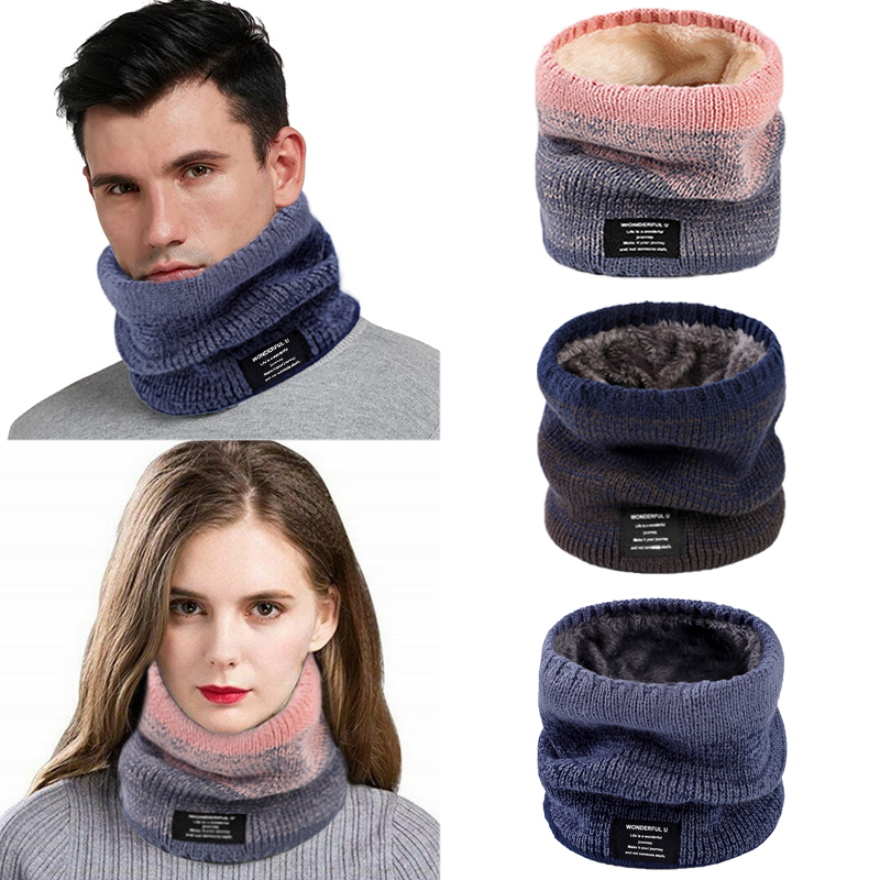 Winter Women Men's Knitted Gra - Wool Scarf Men 评论和价格