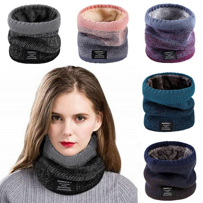 Winter Women Men's Knitted Gra - Wool Scarf Men 评论和价格