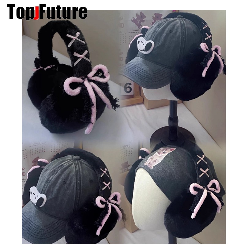 Harajuku Y2k Cute Sweet Lolita - Earmuffs Foldable 评论和价格