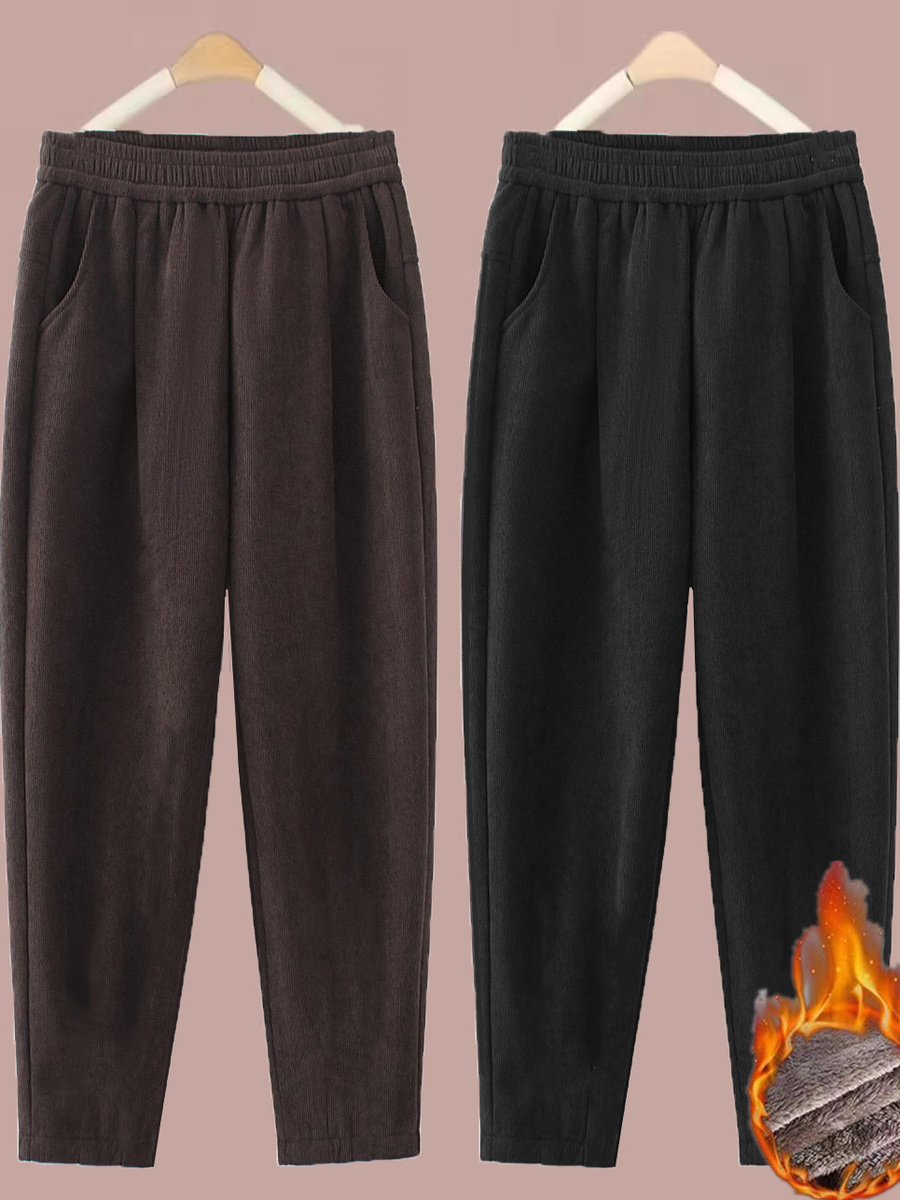 Thickened Straight Leg Pants W - Corduroy Pant Warm 评论和价格