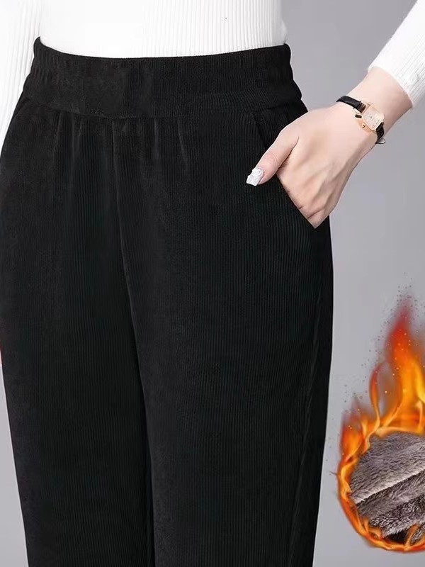 Thickened Straight Leg Pants W - Corduroy Pant Warm 评论和价格