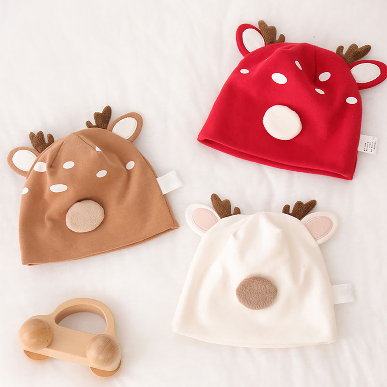 Cute Little Deer Baby Fetal Ha - Knit Beanie Hat Warm 评论和价格