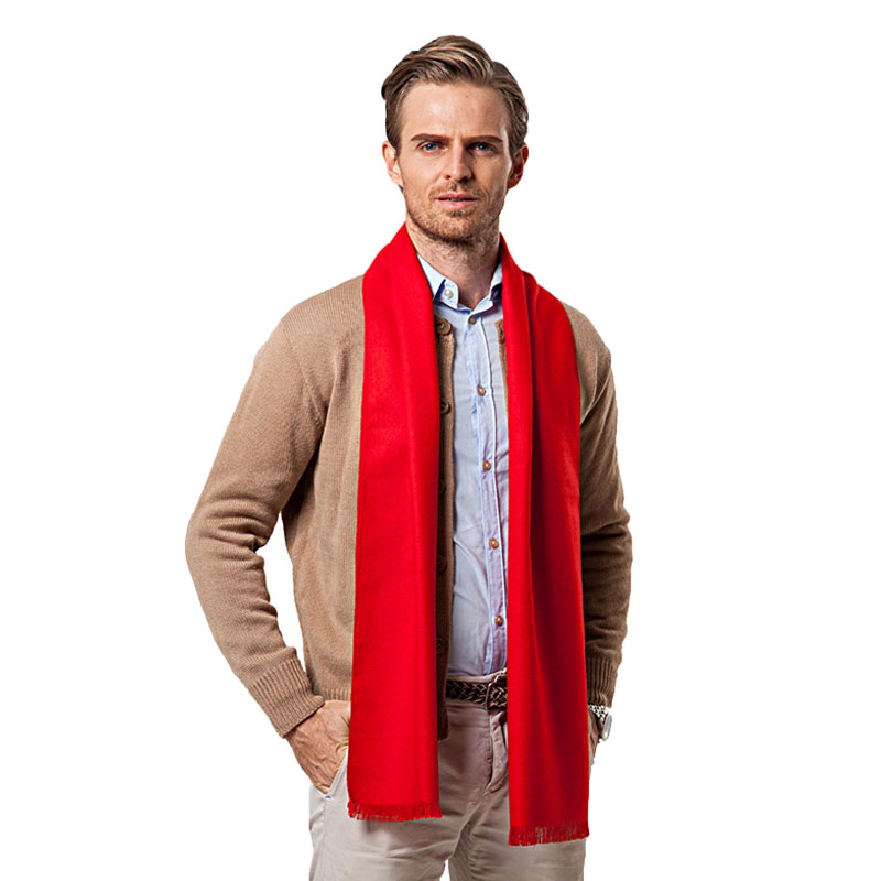 Fashion Winter Solid Color Men - Wool Scarf Men 评论和价格