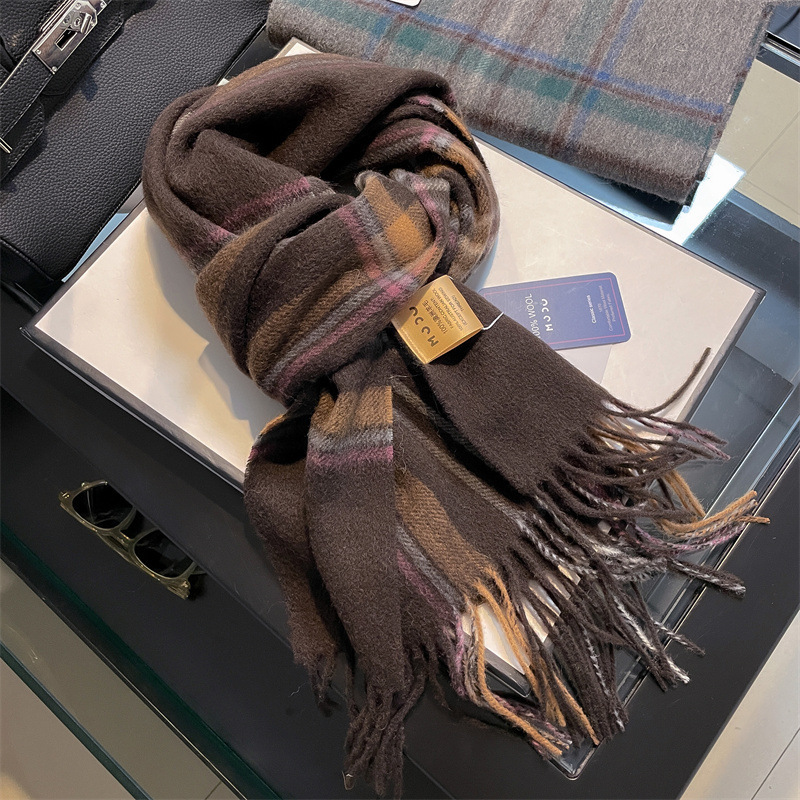 High Quality Pure 100% Wool Me - Wool Scarf Men 评论和价格
