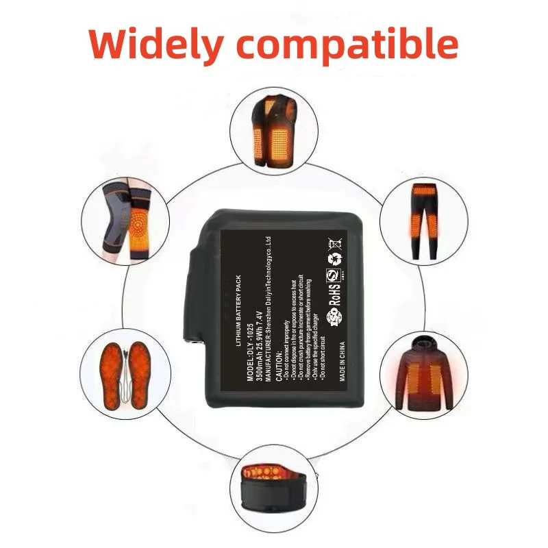 New High-quality7.4 V, 5000mAh - Heated Vest Battery 评论和价格