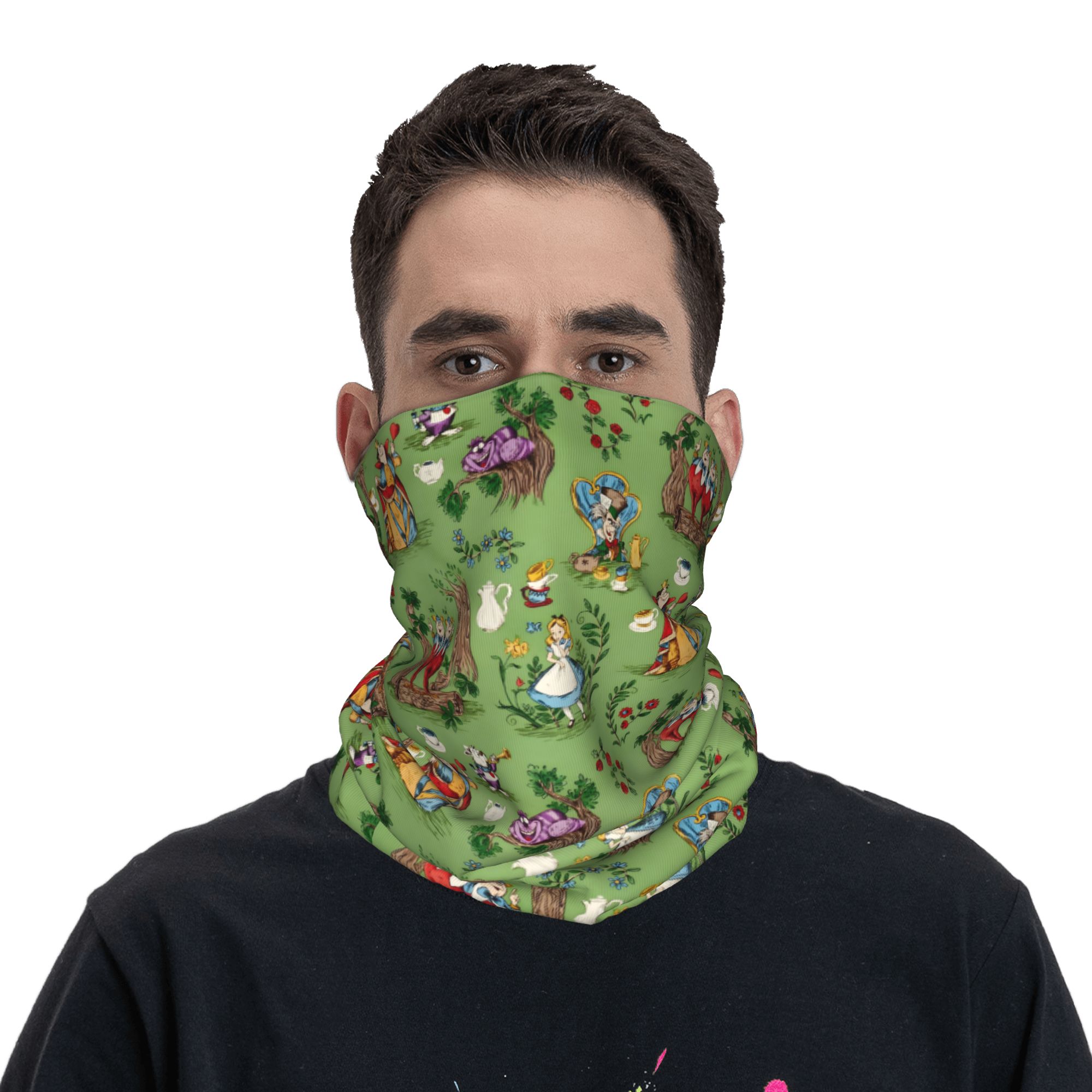 Custom A-Alice in W-Wonderland - Neck Gaiter Fleece 评论和价格