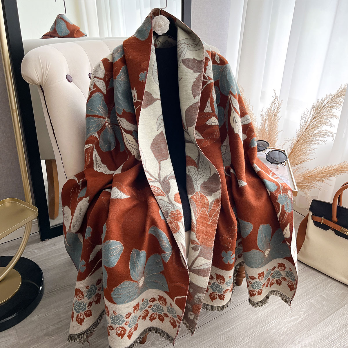 Women Thicken Luxury Winter Pa - Cashmere Pashmina Wrap 评论和价格