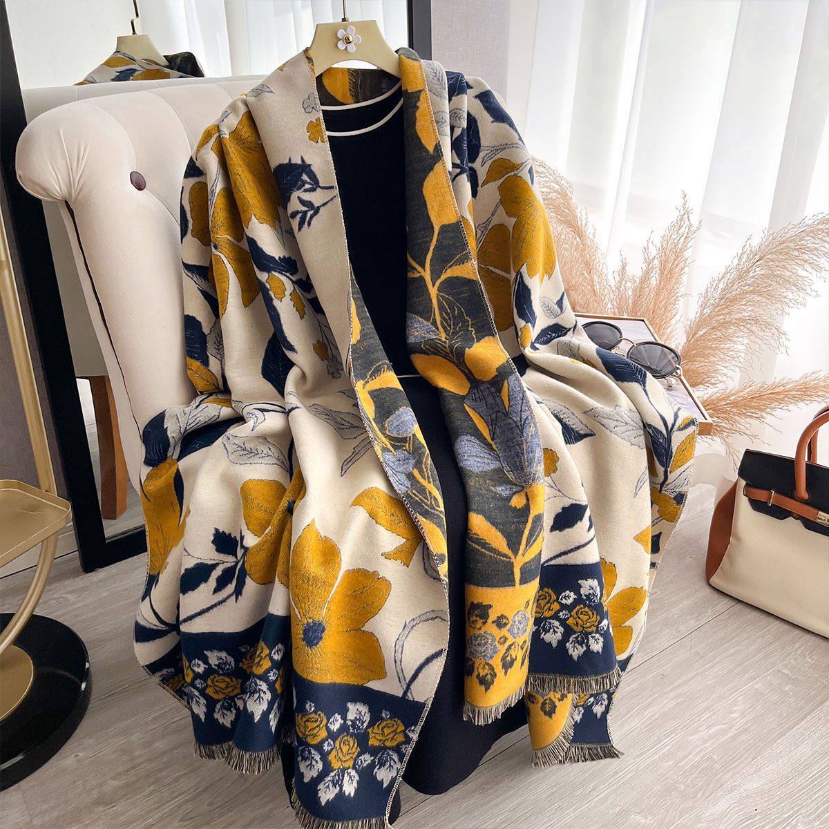 Women Thicken Luxury Winter Pa - Cashmere Pashmina Wrap 评论和价格