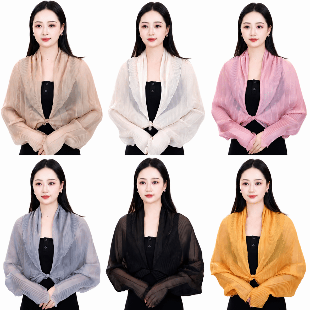 Solid Color Sun Protection Top - Shawl Wrap Winter 评论和价格