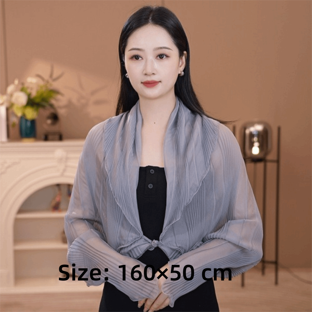 Solid Color Sun Protection Top - Shawl Wrap Winter 评论和价格