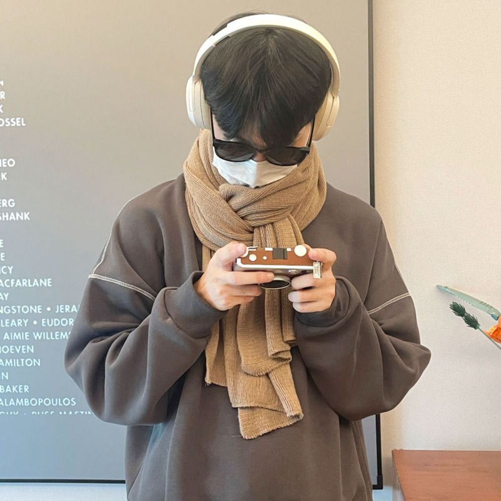 High Quality Solid Color Men W - Wool Scarf Men 评论和价格