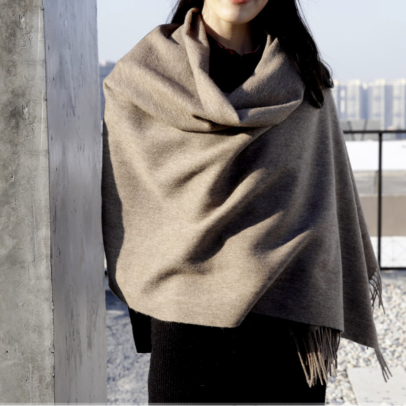 Wool Winter Scarf Women Fashio - Shawl Wrap Winter 评论和价格