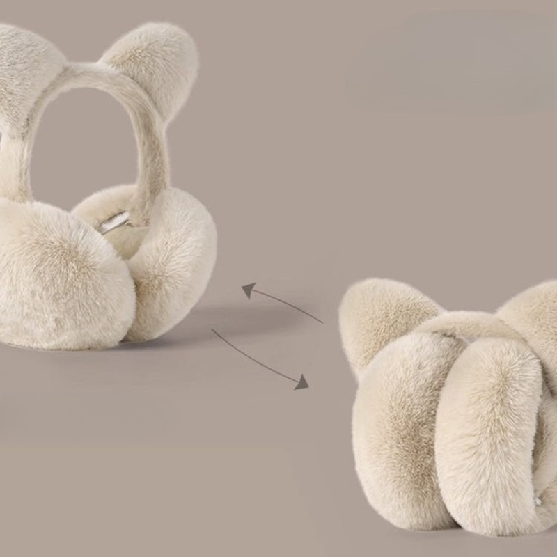Cat Ears Foldable Earmuffs Plu - Earmuffs Foldable 评论和价格