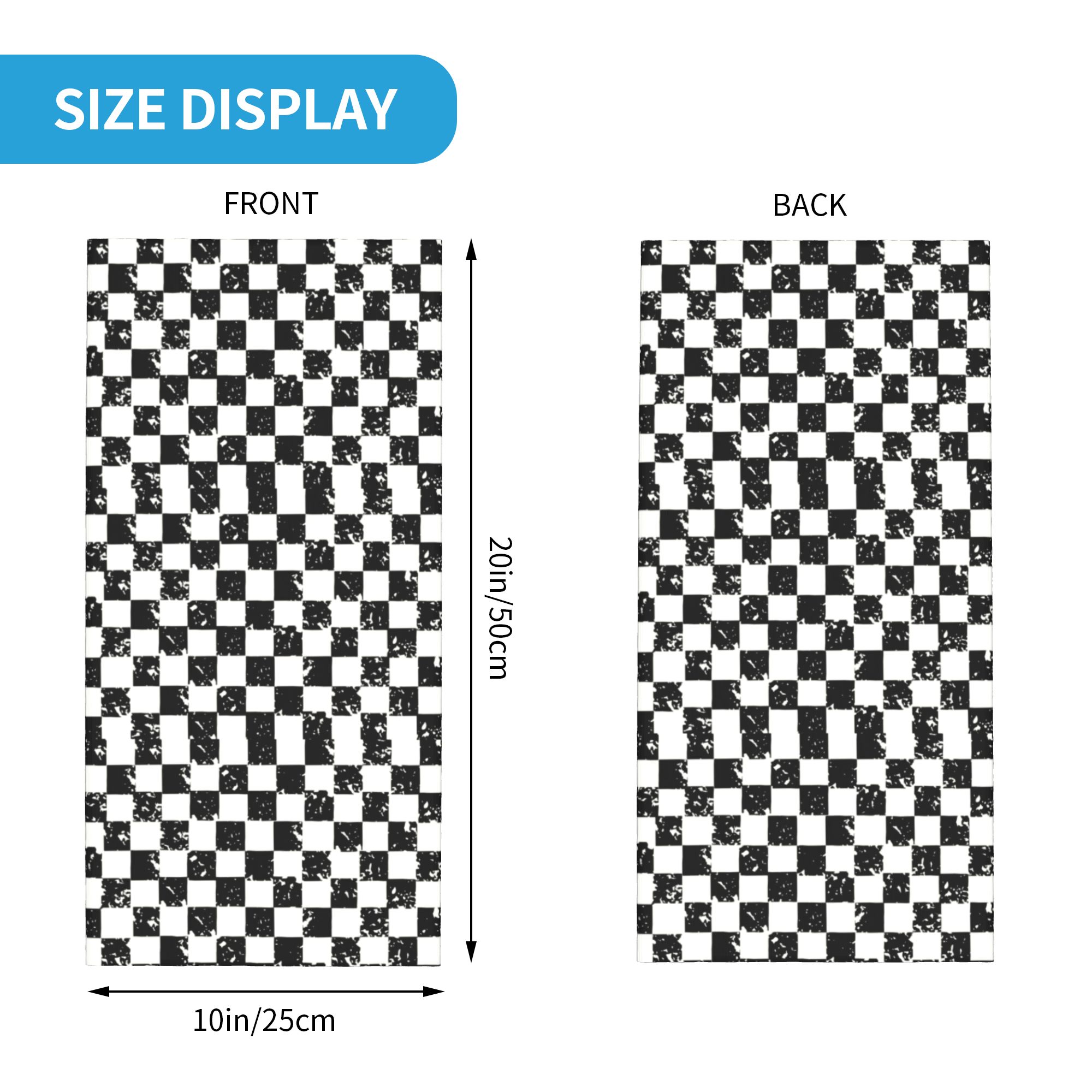 Custom Retro Checkered Flag Wi - Neck Gaiter Fleece 评论和价格