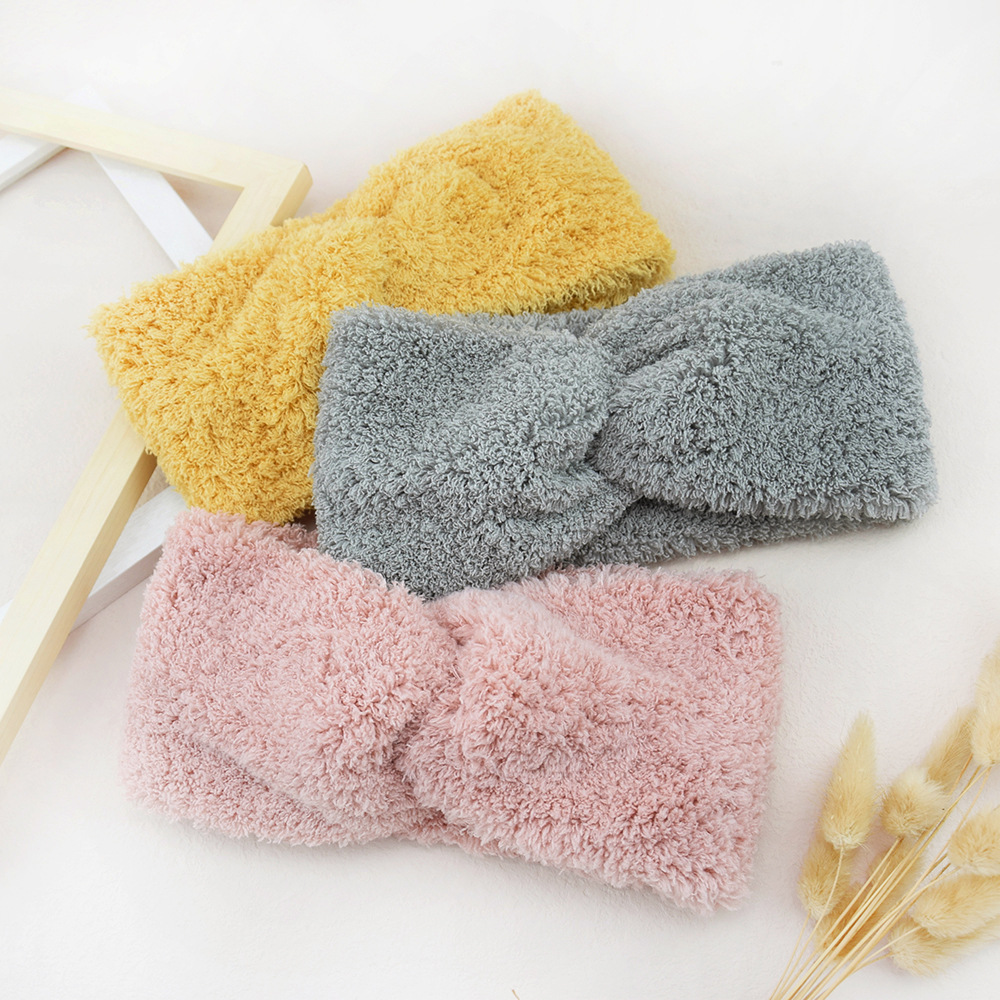 New Fleece Cross Wide Headband - Winter Headband Fleece 评论和价格