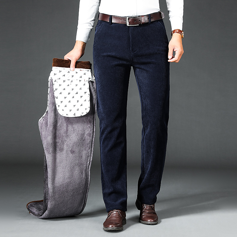 Winter Men's Fleece Corduroy P - Corduroy Pant Warm 评论和价格