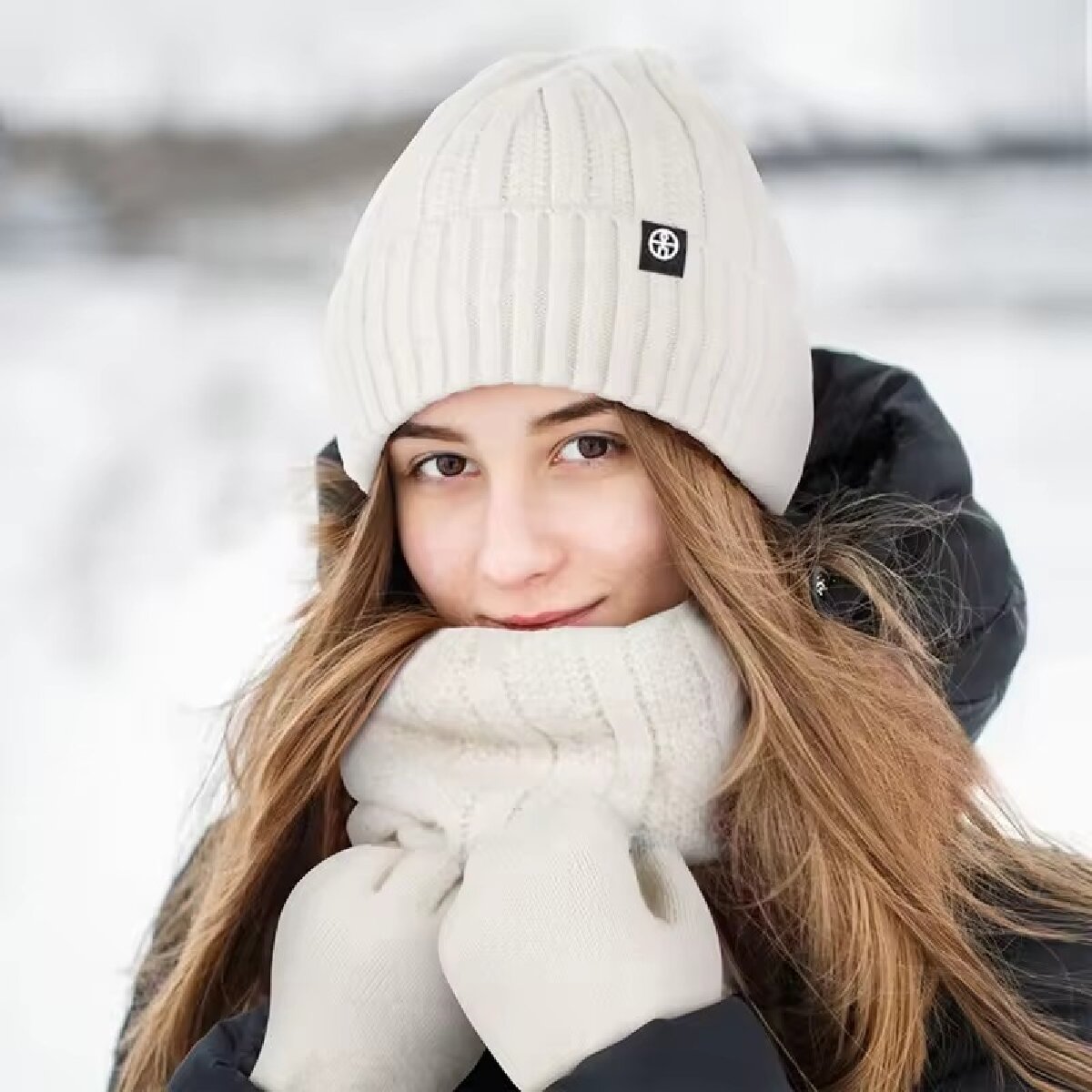 3pcs Winter Beanie Hat Gloves  - Wool Scarf Men 评论和价格