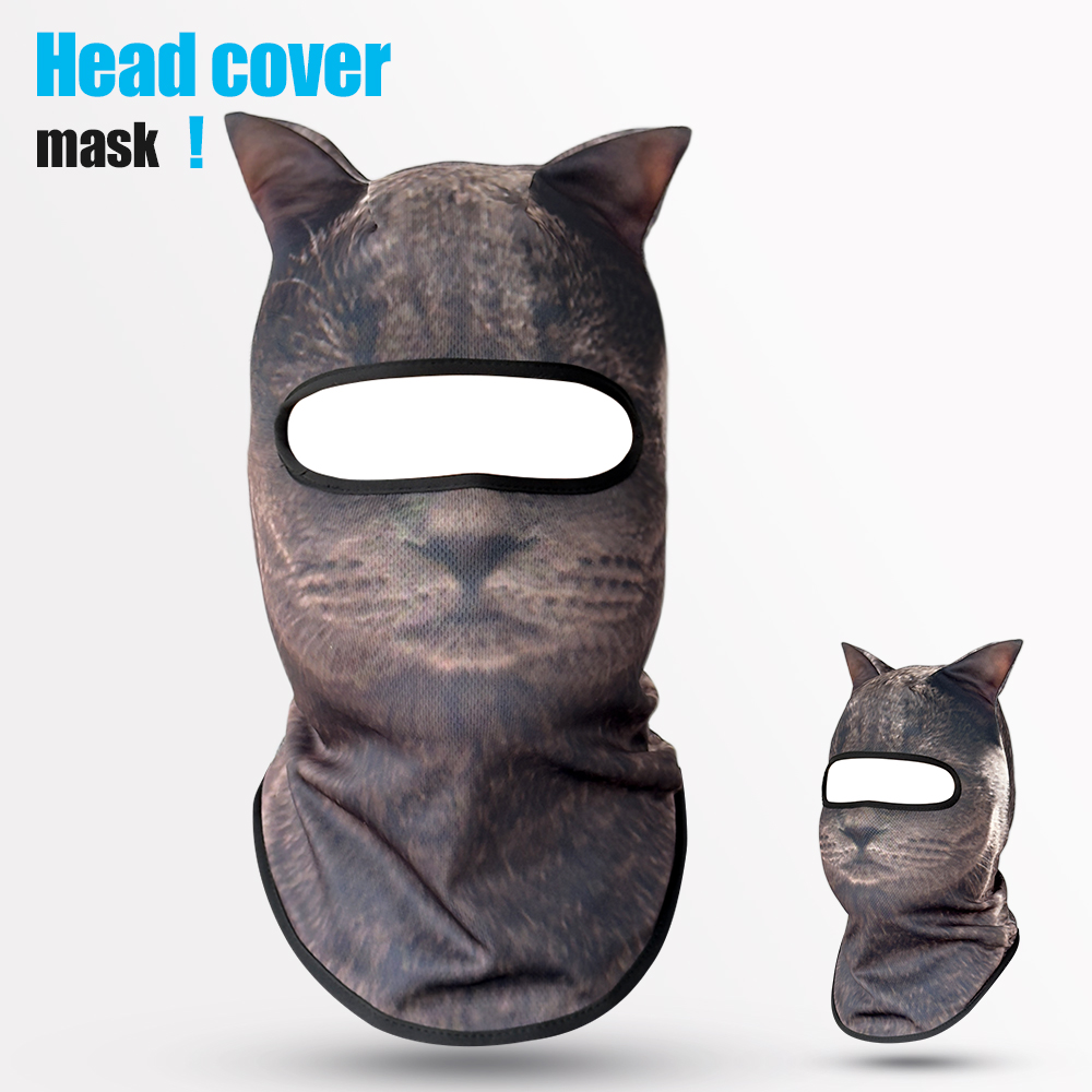3D cat animal skiing Balaclava - Balaclava Ski Mask 评论和价格
