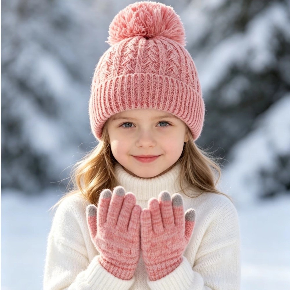 2Pcs/Set Fashion Winter Childr - Touch Screen Gloves 评论和价格