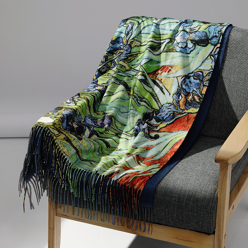 Luxury Brand Oil Painting Cash - Cashmere Pashmina Wrap 评论和价格
