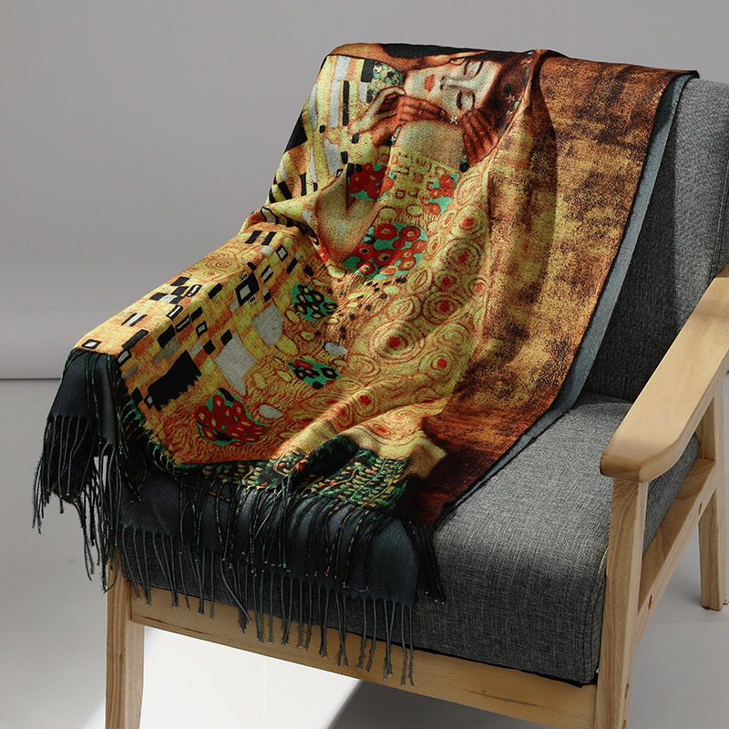 Luxury Brand Oil Painting Cash - Cashmere Pashmina Wrap 评论和价格