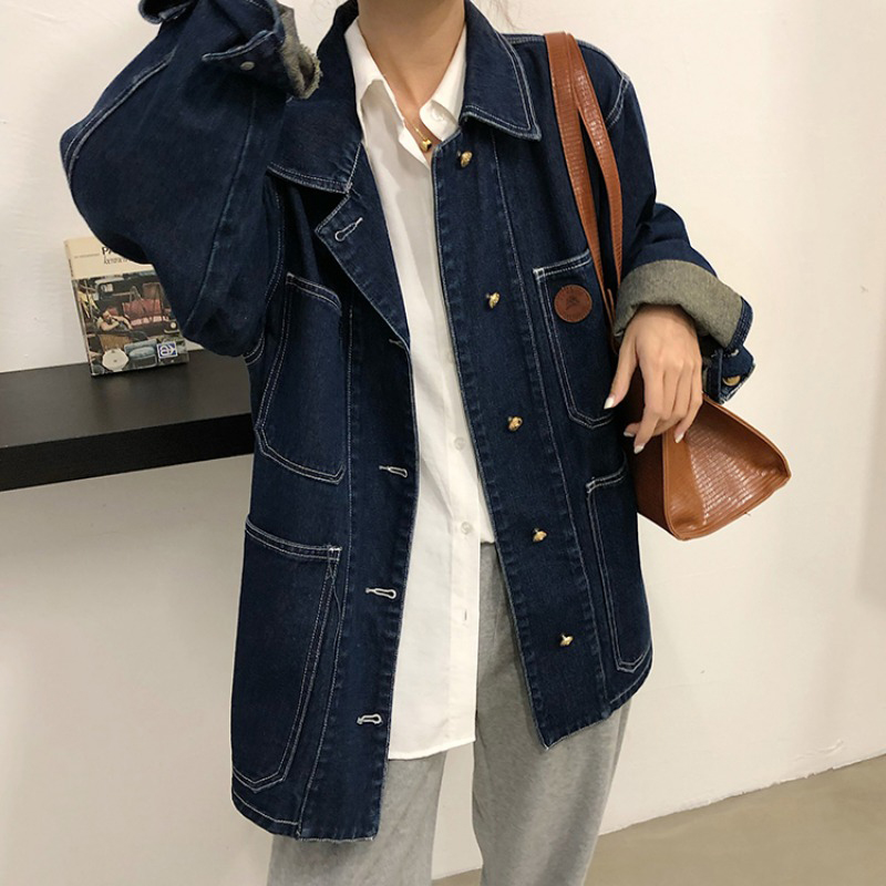 Dark Blue Denim Jacket Women S - Down Jacket Packable 评论和价格
