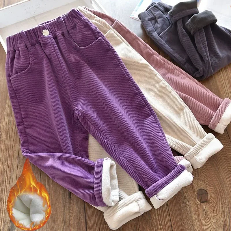Girls Corduroy Pants Winter Wa - Corduroy Pant Warm 评论和价格