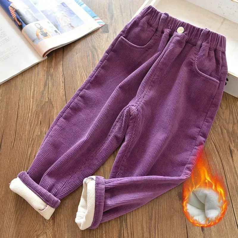 Girls Corduroy Pants Winter Wa - Corduroy Pant Warm 评论和价格