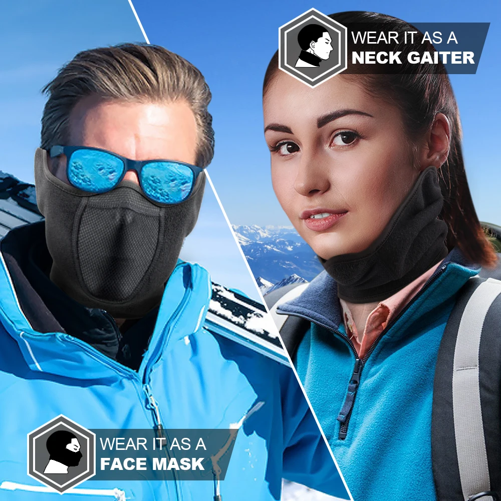 Winter Neck Warmer Ear Cover F - Fleece Ear Warmer Band 评论和价格