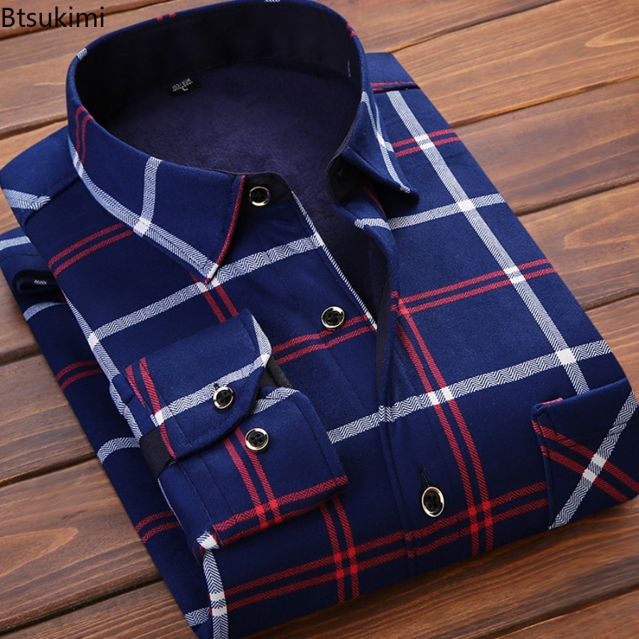 Flannel Men Shirt 2026 Autumn  - Flannel Shirt Lined 评论和价格